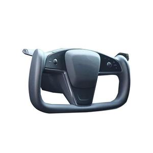 พวงมาลัยแอลอีดีคาร์บอนไฟเบอร์สำหรับเทสลารุ่น3รุ่นรุ่น <span class=keywords><strong>S</strong></span> เงื่อนไขใหม่ - Product Image 1