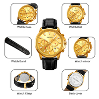 Jam Tangan Pria SKMEI Classics Fashion Kulit Alloy Quartz Kaca Tahan Air 3BAR Luminous Chronograph Sport Mewah Grosir