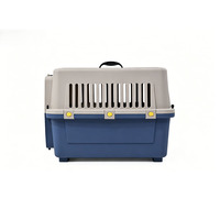 Cage de transport ergonomique pour chien et chat en plastique, avec poignée supérieure, approuvée par les compagnies aériennes, pour les voyages courts et longs