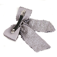 Pince à cheveux de luxe avec nœud entièrement perlé, épingle à cheveux vintage ornée de strass, accessoires élégants pour cheveux de soirée, de mariage, pour femmes