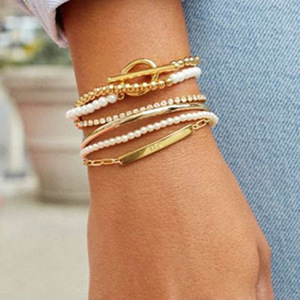 Custom 18K PVD Gold Stainless Steel Adjustable Cured Bar Bracelet | Blank For Custom Laser <b>Engraving</b> Ideal For Personalized Gift - Product Image 6