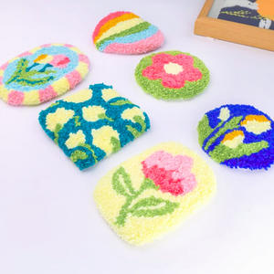 Kit de Broderie Punch Needle DIY : Ensemble Créatif de Sous-Verres Tulipe – Art du Fil Fait Main pour Adultes, <span class=keywords><strong>Loisir</strong></span> Relaxant & Décoration Intérieure - Product Image 4