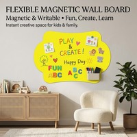 Tableau mural magnétique flexible décoratif en gros, feuille inscriptible avec support magnétique pour salon et coin enfant