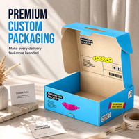 Boîte d'expédition portable en carton ondulé personnalisée avec poignée découpée, impression couleur intégrale et approvisionnement en gros pour l'expédition e-commerce