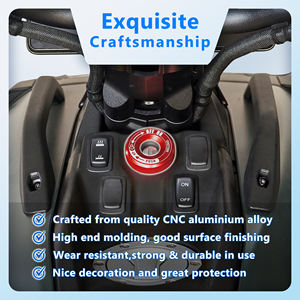 Cache-interrupteur d'allumage en aluminium anodisé rouge pour Can-Am Canyon Redrock/XT 2025-2026 |   Capuchon de protection pour bouton de démarrage/arrêt - Product Image 3