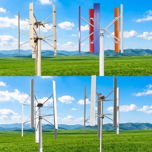 Générateur éolien vertical de type H 220 V pour lampadaire, fabriqué en Chine, avec 5 pales, tension de sortie H-10 kW, éolienne 10 kW - Product Image 1