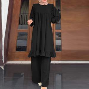 <span class=keywords><strong>Pantalones</strong></span> de traje de moda para el hogar con temperamento de Color sólido para ocio diario de <span class=keywords><strong>estilo</strong></span> árabe musulmán 2025 para <span class=keywords><strong>mujer</strong></span> - Product Image 3