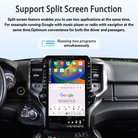 Autoradio Android 14,4 pouces compatible avec Dodge Ram 2013-2018, navigation GPS, Carplay, lecteur multimédia, écran tactile, unité principale