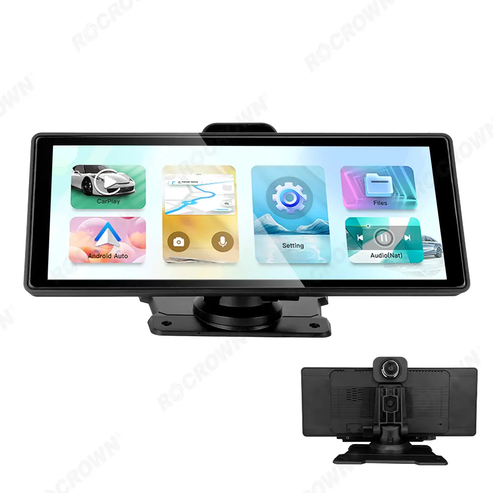 10,26 "IPS HD портативный монитор приборной панели автомобиля беспроводной CarPlay Android экран универсальный мультимедийный автомобильный стерео гарантия 1 год