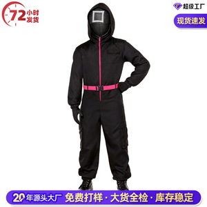 Disfraz de guardia personal negro para niños, traje de cosplay para Halloween, ropa infantil - Product Image 3