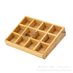 Estante para especias de bambú y madera, caja de especias de escritorio, organizador de 12 compartimentos, caja con compartimentos para especias, caja de almacenamiento de condimentos. - Product Image 4