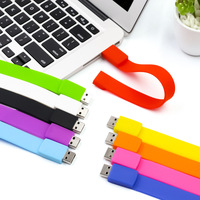 Nuevo en caja USB 2,0 Flash Drive Pen Pulsera de silicona con 2GB a 64GB de capacidad Memory Stick U Disk Pendrive Idea de regalo