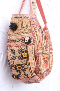 Handcrafted Bohemian Purses Banjara Canvas Bags with Zipper Closure Customizable Shape Tribal Embroidery & Mirror <b>Work</b> - Product Image 3