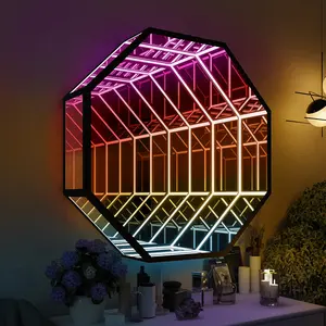 Bar shop night club décorer LED rgb applique murale 3d led Infinity Mirror tunnel