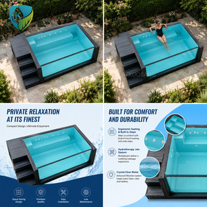 <span class=keywords><strong>Piscine</strong></span> hors sol en fibre de verre pour la maison, le jardin, la famille, les adultes, installation facile, fenêtre transparente, fournisseur - Product Image 2