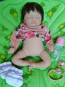 Poupée Bébé Reborn Rosalie Peinte à la Main, Réaliste, 19 Pouces, Poupée Endormie avec Teint 3D Genesis de Haute Qualité, Cadeaux Jouets - Product Image 6