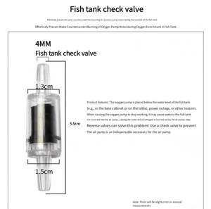 Gasleiding Terugslagklep Voor Zuurstofpomp Terugslagklep Om Overstroming Van Aquariumaccessoires Voor Aquariumpompen Te Voorkomen - Product Image 4
