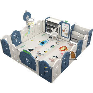 MIGO बियर फैक्ट्री फोल्डेबल प्ले पेन यार्ड सेफ्टी इंडोर स्लाइड स्विंग सेट प्लेग्राउंड किड्स सेफ्टी प्लेपेन बेबी फेंस बेबी के लिए - Product Image 1