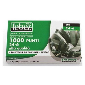 LEBEZ - PAQUETE DE 1000 GRAPAS GALVANIZADAS DE 6MM - Product Image 1