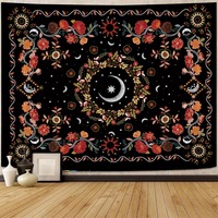 Tapisserie murale en polyester motif géométrique « Cream Mystic Moth », résistante à la décoloration, légère, facile à accrocher, vente en gros