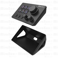 Clavier macro programmable LCD 6 touches avec 3 boutons, contrôleur de streaming USB-C, pavé de raccourcis personnalisé pour OBS, streaming, jeux et édition