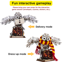 Bloques de Construcción Motorizados de Harry Hedwig Owl, Bloques de Construcción 3D, Juguetes con Alas Móviles, Accesorios de Potter, Juguetes de Regalo