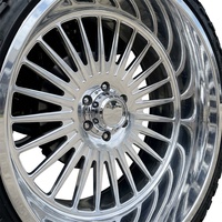 Jantes de camion forgées sur mesure JC Deep Dish Chrome 22x12 24x12 24x14 26x12 26x14 pouces pour Ford F-250 F-350 GMC Sierra 2500