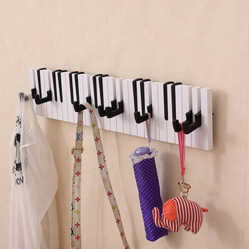 19 hooks, black, 70cm
