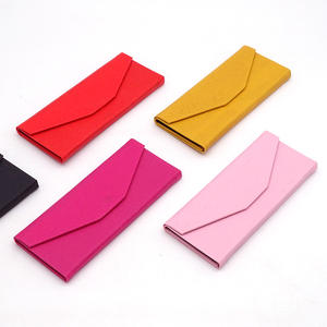 Étui en cuir Pu pour lunettes de soleil, boîtier de lunettes triangulaire personnalisable, pliable et pliable - Product Image 4