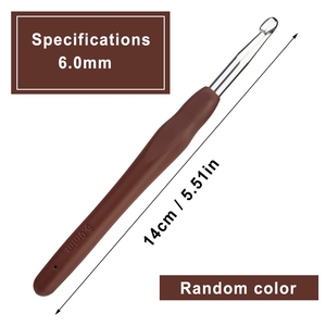 14cm 0.5-2.5mm Superfine ABS Coffee Handle <b>Crochet</b> <b>Hook</b> for DIY Lace Wool Yarn Shoes and Hats Sewing Tools - Product Image 4
