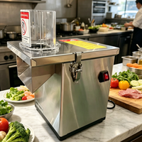 Commerciële elektrische groentesnijmachine van roestvrij staal, groentesnijder en -hakker voor wortel, aardappel en komkommer