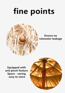 Зонт-шатер LS Tiki для улицы, пляжа, патио, тропический зонт-шатер, солнцезащитный зонт для коммерческих объектов, курортов и садов - Product Image 4