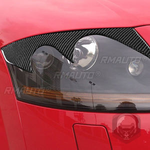 2 Piezas de Cubiertas Decorativas para Faros Delanteros de Coche, de Fibra de Carbono, para Audi TT Mk1 1998-2006, Adhesivos para Cubrir los Faros - Product Image 6