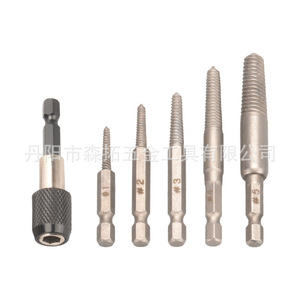 Extracteur de vis à tige hexagonale sur mesure haute dureté pour perceuse électrique, pour le retrait de vis et de boulons cassés - Product Image 1