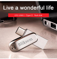 Échantillons gratuits Disques Mémoire flash USB Mémoires Stick Pen Drive Pendrive 2 en 1 USB pivotant 2.0 OTG Type C Clé USB en métal