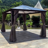 Pavillon extérieur préfabriqué en aluminium et acier, imperméable, avec structure en acier, taille personnalisable