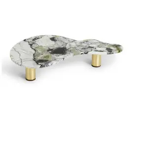 大理石成品金属中心桌独特的设计师顶级工业金属装饰中心桌可在定制标志