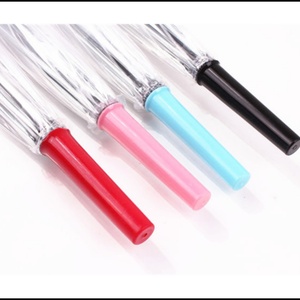 Manual Open Solid Blue Dome Transparent PVC Fabric-Straight Umbrella Metal Fiberglass <b>Frame</b> 102cm Diameter Business Gifts Modern - Product Image 5