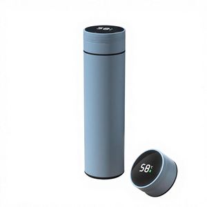 Botella de Agua Inteligente de Acero Inoxidable con Pantalla Táctil LED de 17 oz/500 ml, con Indicador de Temperatura y Infusor de Té - Product Image 1