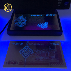 1000PCS Vàng Tiền giấy 1 triệu đô la Hồng Kông Rồng với an ninh UV ánh sáng và giấy chứng nhận trong rồng hộp gỗ - Product Image 5