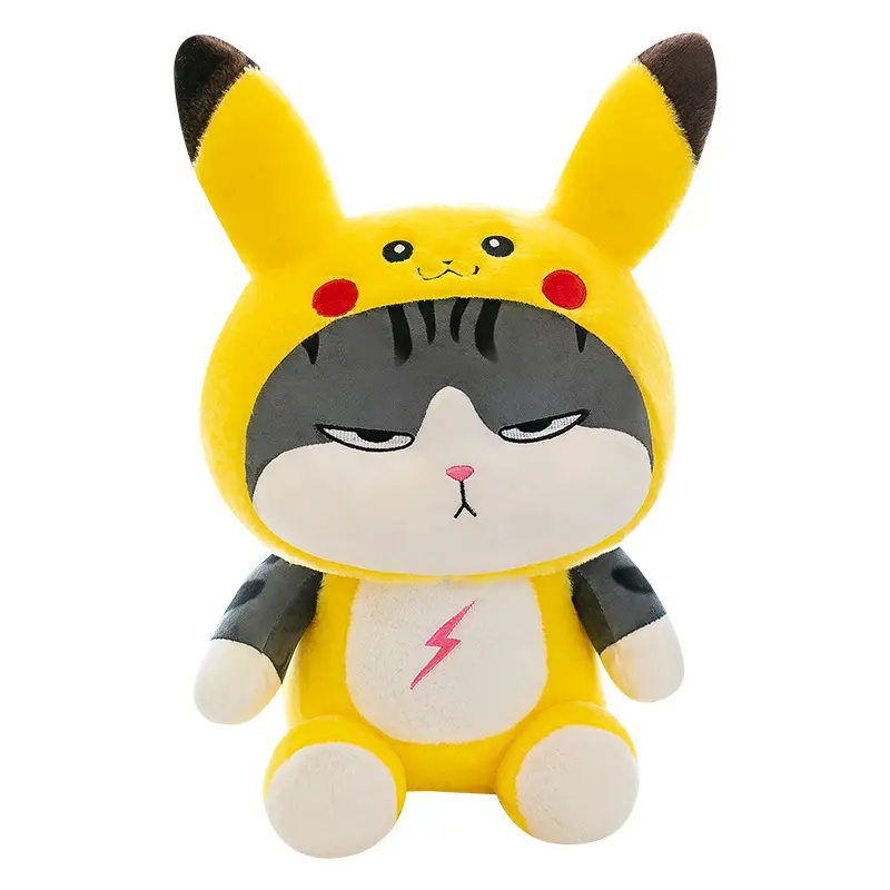 XUX ropa creativa Pikachu gato peluche niña dormir Floppy Kuromi almohada Animal relleno felpa Festival regalo muñeca