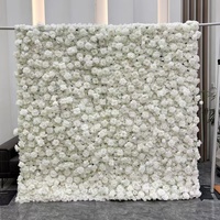 Dekorasi Dinding Latar Belakang 8ft X 8ft Grosir Bunga Mawar Sutra Berbahan Kain Dasar Hydrangea Buatan untuk Dekorasi Pernikahan dan Acara