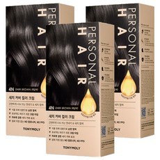 Tonymoly 4N (marrone nero) copertura per capelli personali 3ea Gel crema e polvere per uso domestico permanente o temporaneo - Product Image 1