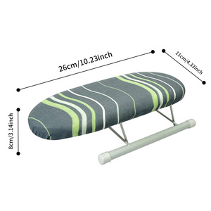 Mini <span class=keywords><strong>Asse</strong></span> <span class=keywords><strong>da</strong></span> Stiro Pieghevole <span class=keywords><strong>da</strong></span> Tavolo per Uso Domestico, Accessori per Stiratura, in Tessuto di Cotone Moderno Anti-scottatura, 26x11x8cm - Product Image 5