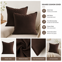 Housse de coussin de canapé pour salon, plusieurs tailles, couleur unie simple