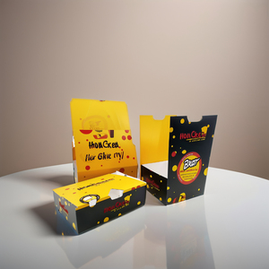 Juego de Contenedores Kraft Personalizados Reciclables para Comida Rápida, Aperitivos para Niños, <span class=keywords><strong>Hamburguesas</strong></span>, Papas Fritas, Alitas de Pollo Frito, Estampado - Product Image 4