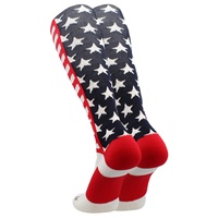 Chaussettes de sport professionnelles tricotées, rembourrées, à compression, à séchage rapide, écologiques, respirantes, avec détail de revers, pour le football, enfants et jeunes