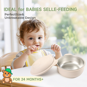 Juego de Vajilla Infantil de Silicona para el Hogar, Incluye Juego de Alimentación Multifuncional para Bebés, Babero Libre de BPA, Vajilla para Bebés - Product Image 4