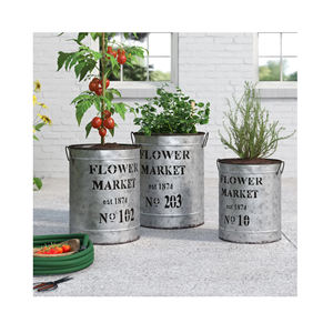 Jardinera Exterior de Metal Galvanizado, Éxito de Ventas, Accesorios de Decoración para el Hogar - Product Image 3