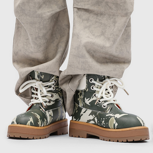 Botas de Camuflaje de <span class=keywords><strong>Moda</strong></span> para Hombre, Estilo Urbano, Hip Hop, con Cordones, Suela Gruesa, Estilo Sneaker - Product Image 5